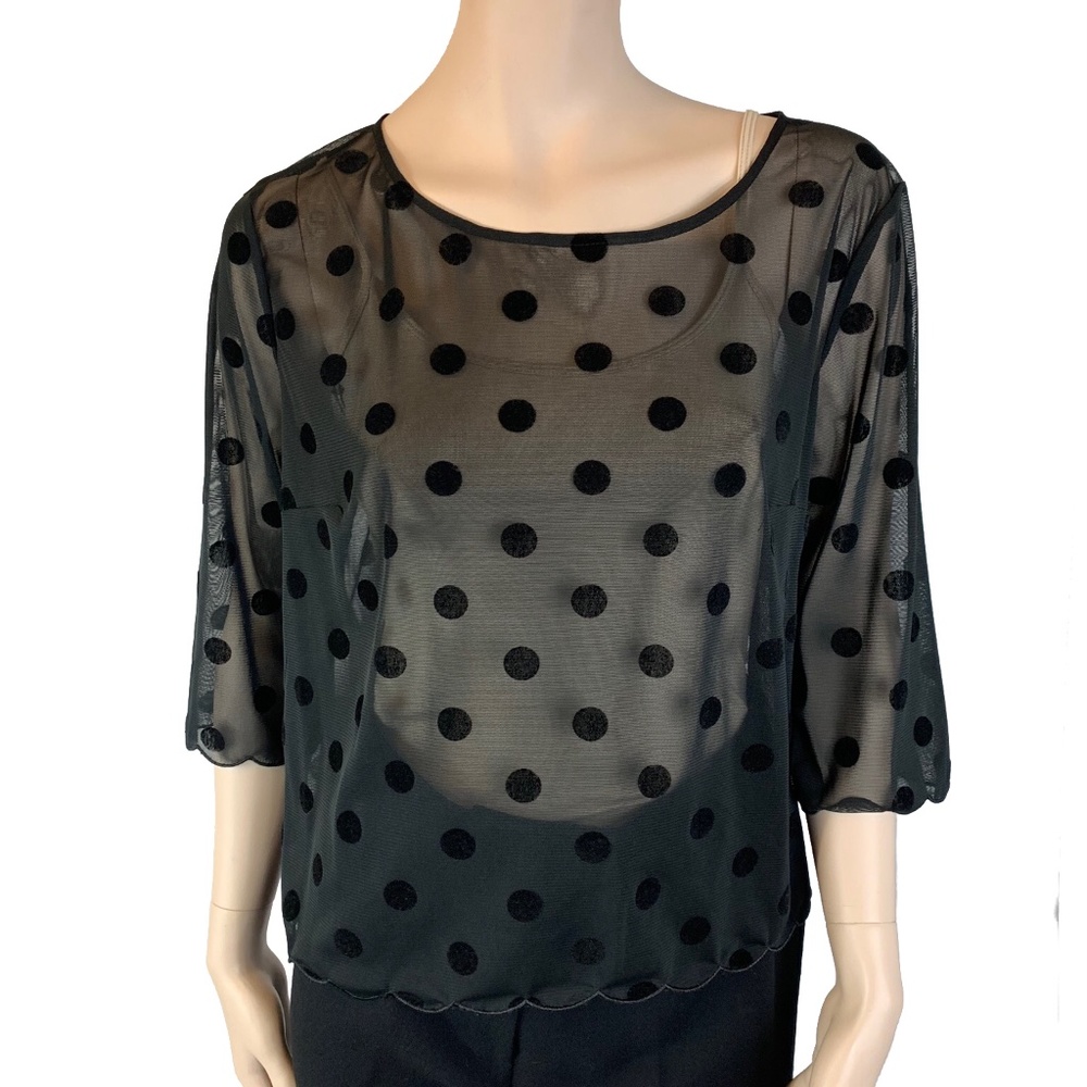 Sheer Polka Dot Top by H&M